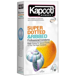 کاندوم کاپوت مدل Super Dotted And Ribbed بسته 12 عددی