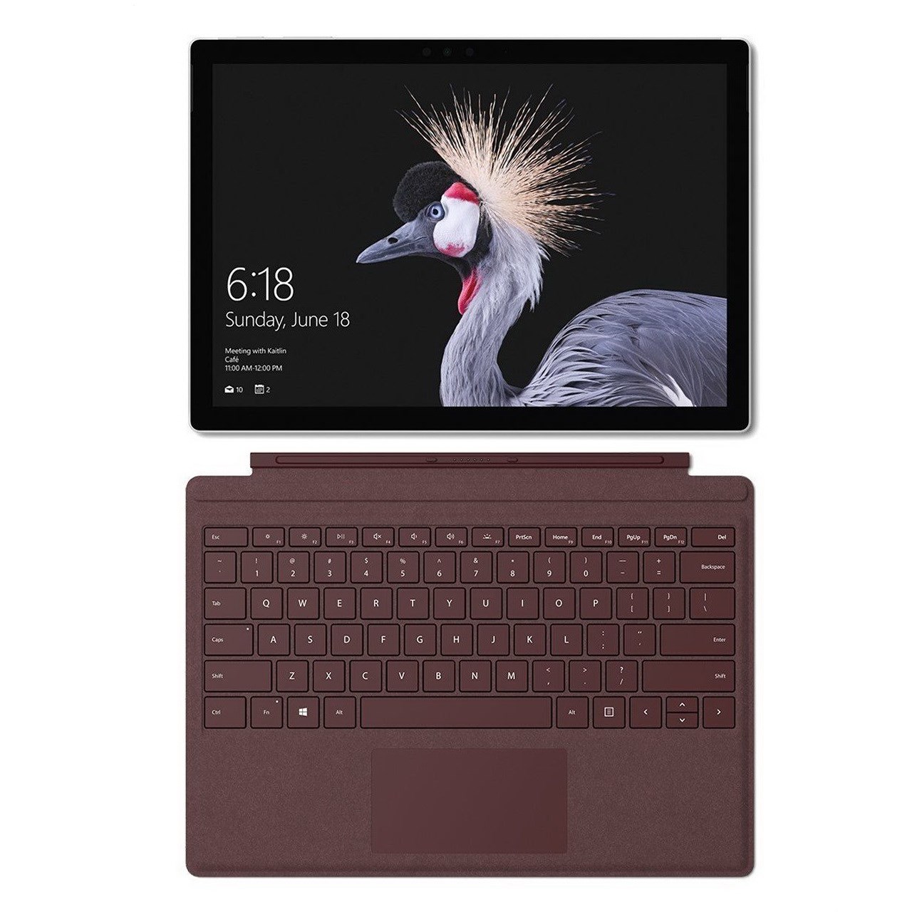 تبلت مایکروسافت مدل- Surface Pro 2017 - B به همراه کیبورد Burgundy Signature  و کیف Maroo Sleeve - ظرفیت 128 گیگابایت
