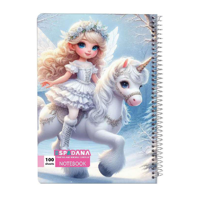 دفتر مشق 100 برگ اسپادانا مدل لی لی پوت کد 10923579 مجموعه 5 عددی