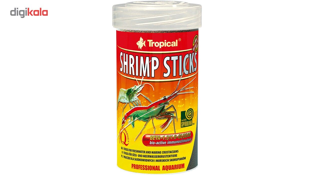 غذای میگو تروپیکال مدل Shrimp Sticksوزن 55 گرم