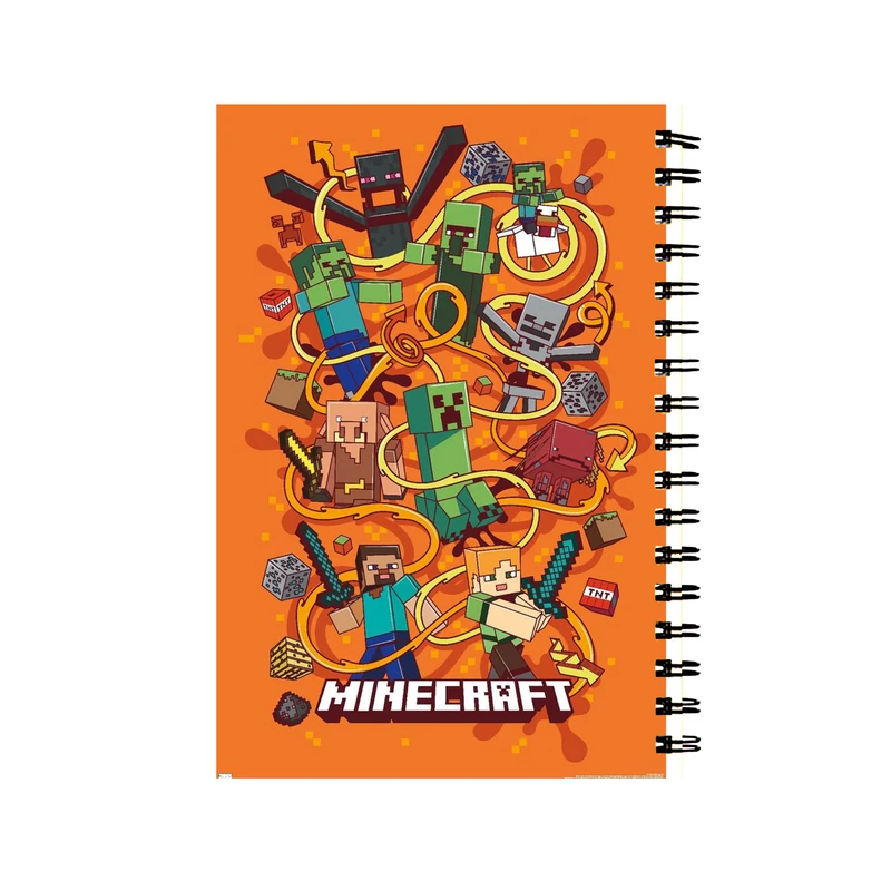 دفتر مشق 60 برگ مدل بازی ماینکرفت کد 801