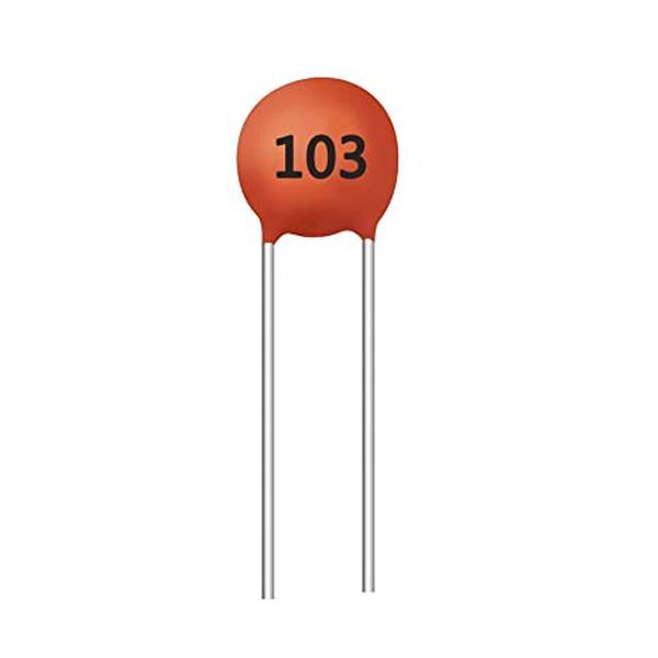 خازن عدسی 10 نانو فاراد کد 103 بسته 51 عددی