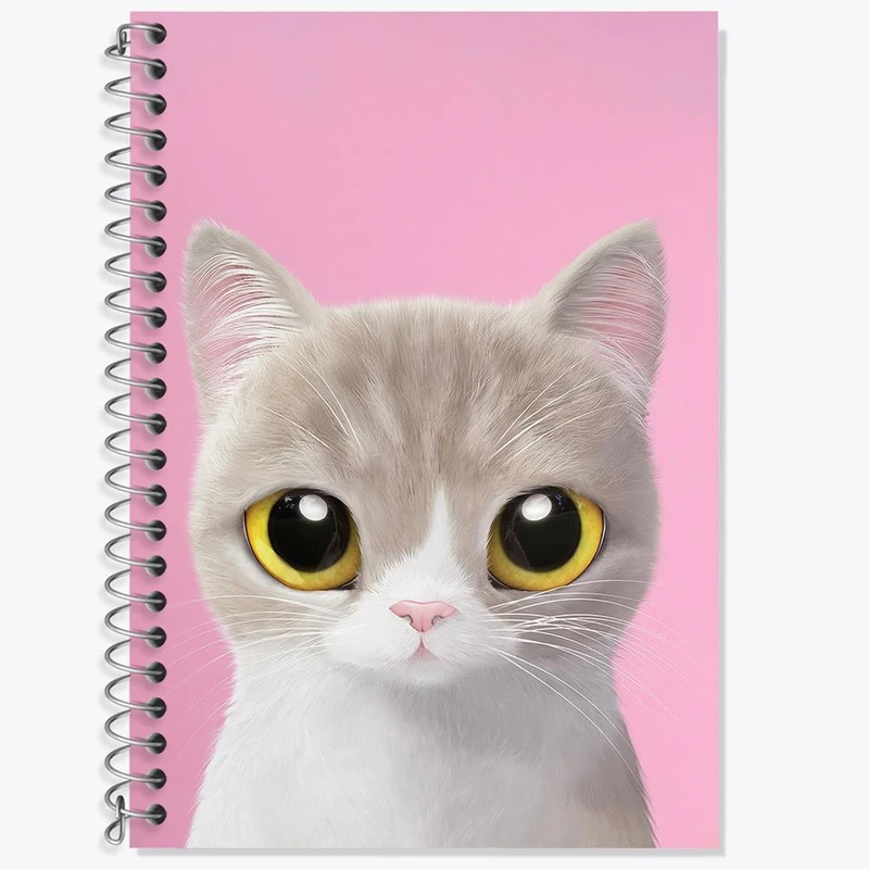 دفتر زبان 50 برگ خندالو مدل سه خط طرح گربه کد 28321