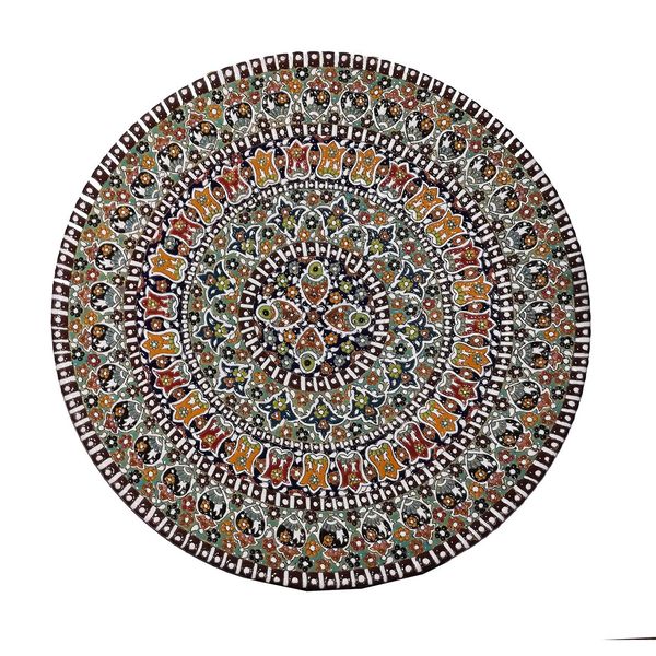بشقاب سفالی میناکاری صده 21 کد 2568 قطر 35 سانتی متر بشقاب سفالی میناکاری صده 21 کد 2568 قطر 35 سانتی متر
