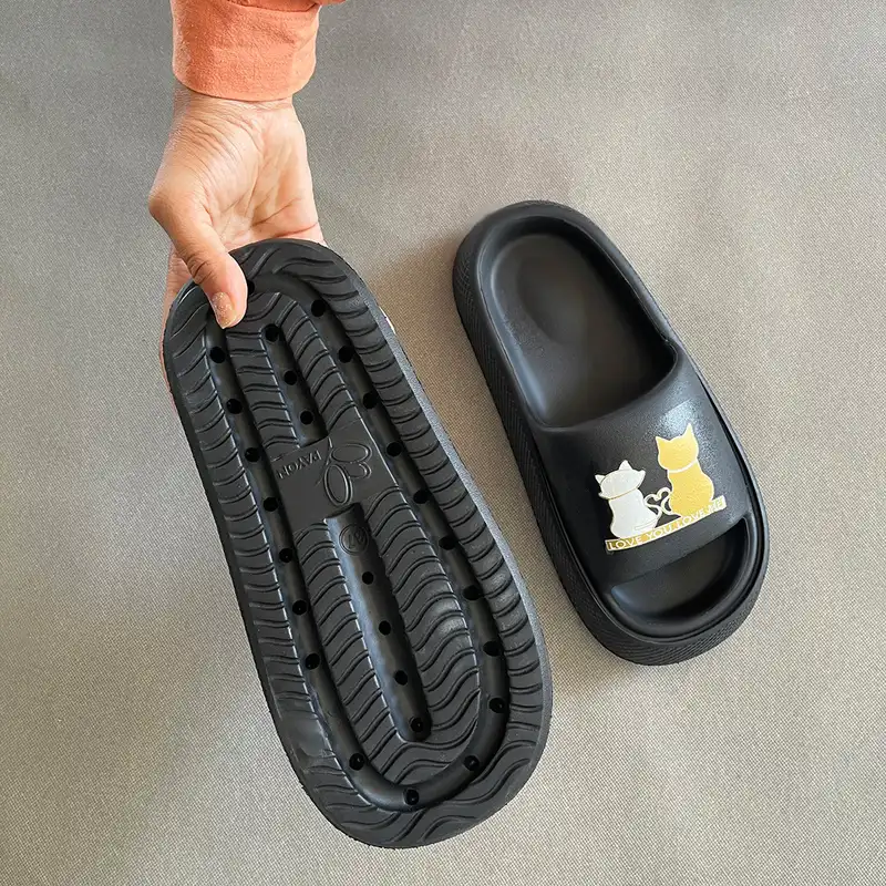 دمپایی زنانه پایون مدل کیتن طرح گربه کد 66-BL