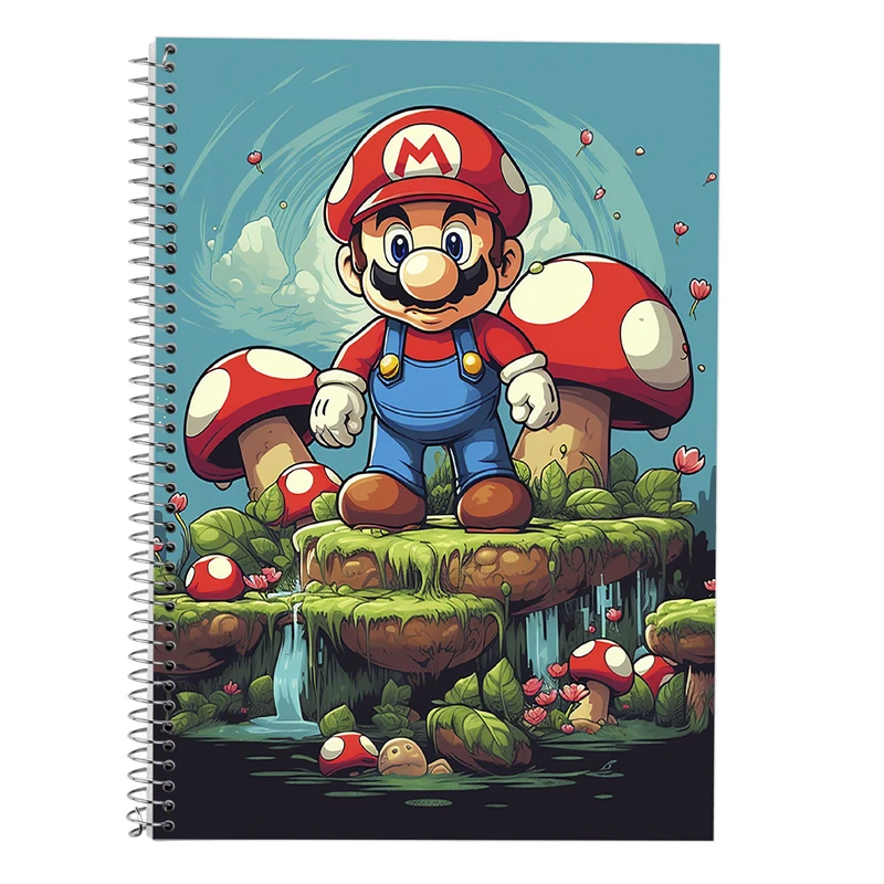 دفتر زبان 50 برگ مدوپد مدل دوخط طرح سوپرماریو super mario کد DF2853
