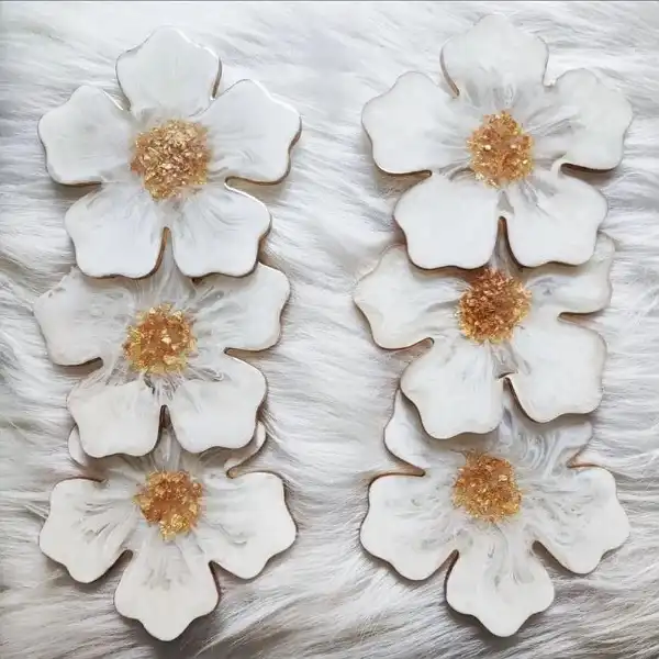 قالب رزین مدل زیر لیوانی پنج پر کد 4040