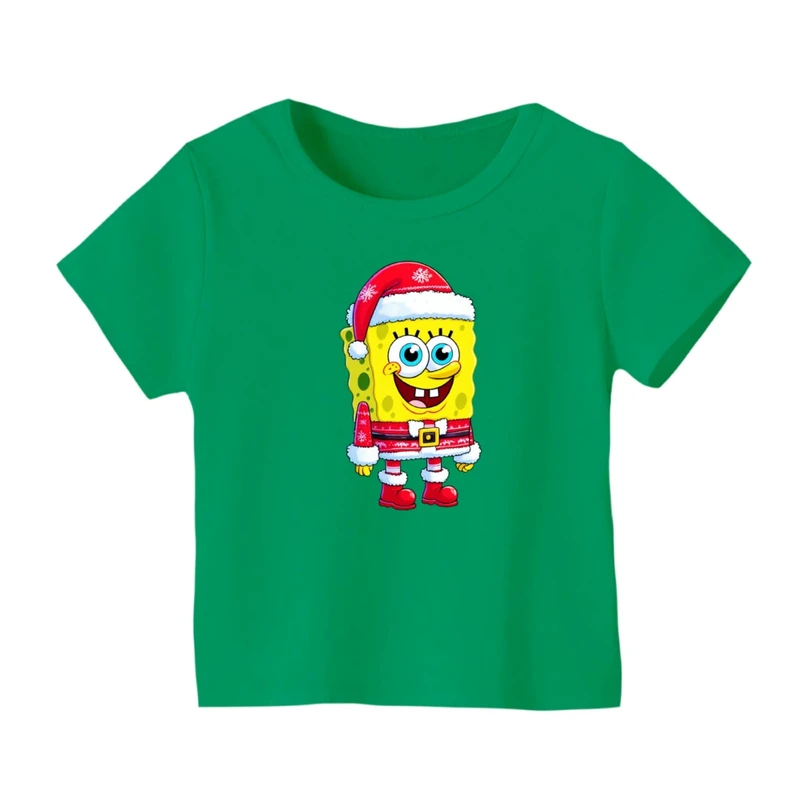 تی شرت آستین کوتاه بچگانه مدل باب اسفنجی کریسمس کد 2