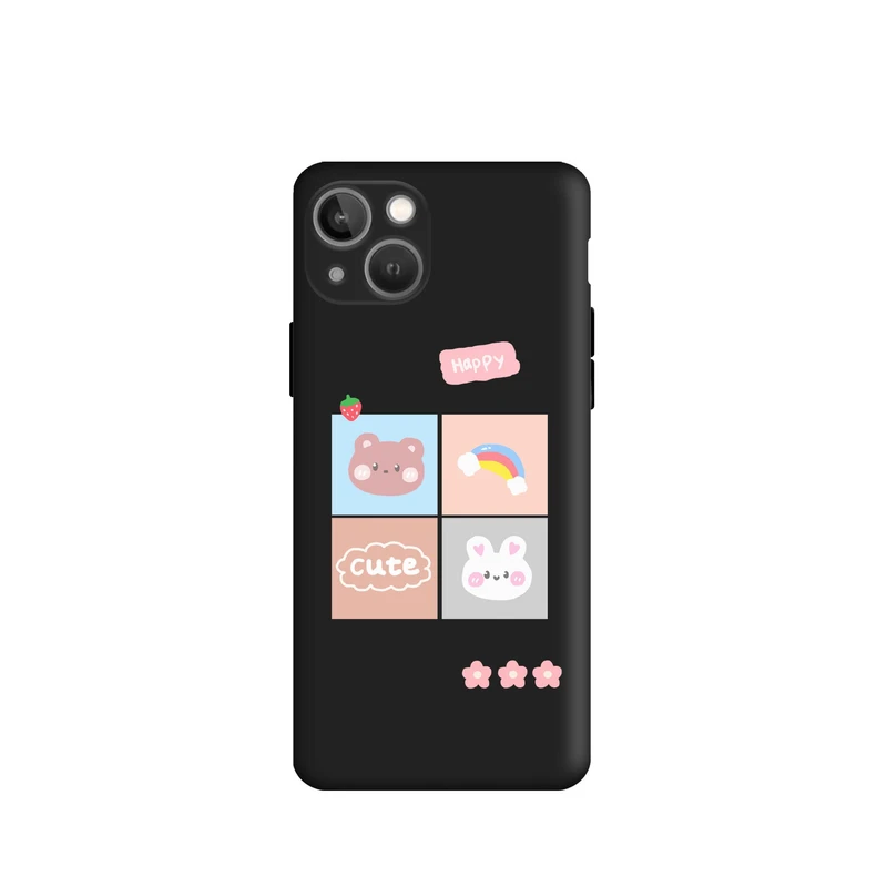 کاور قاب گارد طرح خرس و خرگوش کد t9933 مناسب برای گوشی موبایل اپل iphone 13 mini