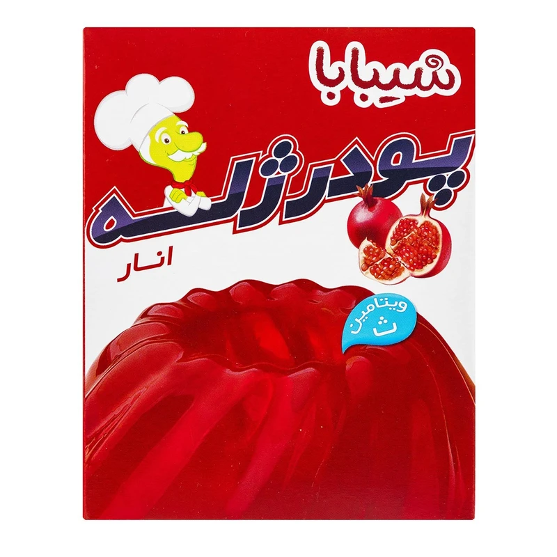 پودر ژله انار شیبابا مقدار 100 گرم