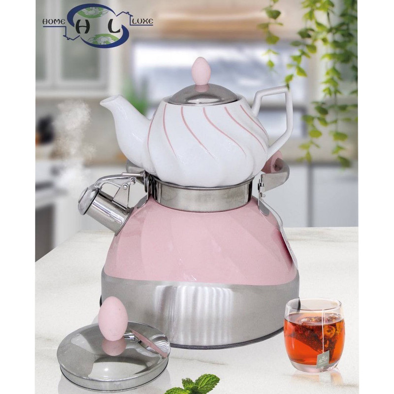 ست کتری و قوری هوم لوکس مدل 9867 سوت دار ست کتری و قوری هوم لوکس مدل 9867 سوت دار
