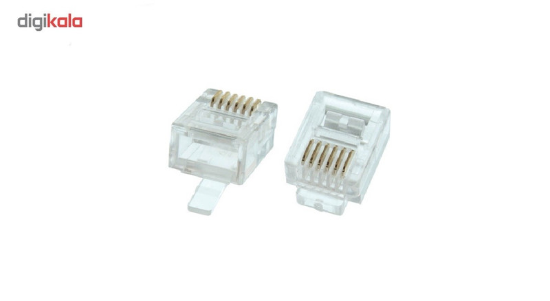بسته 100 عددی کانکتور RJ12 6p4c