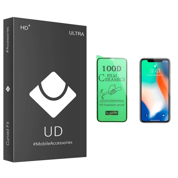 محافظ صفحه نمایش سرامیکی یو دی مدل ULTRA مناسب برای گوشی موبایل اپل iPhone X