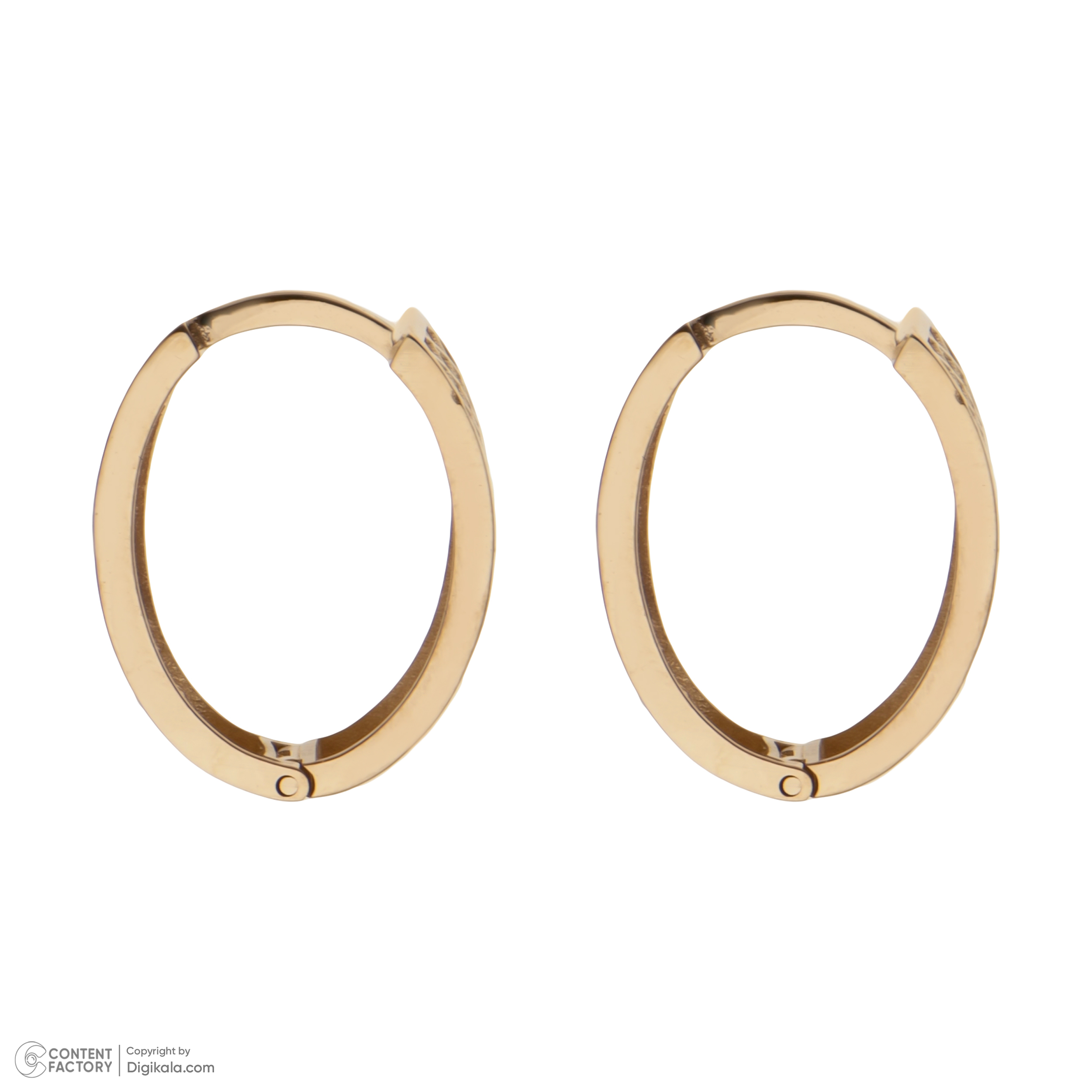 گوشواره حلقه‌ای طلا 18 عیار زنانه گلدم مدل E-3070071