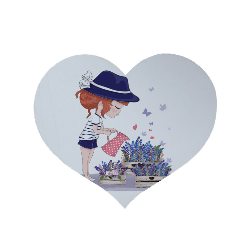 پادری مدل قلب طرح عروسک کد 5750 سایز 90x90 سانتی متر 