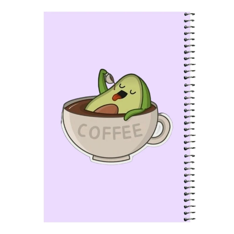 دفتر مشق 80 برگ اس جی مدل آووکادو و قهوه   