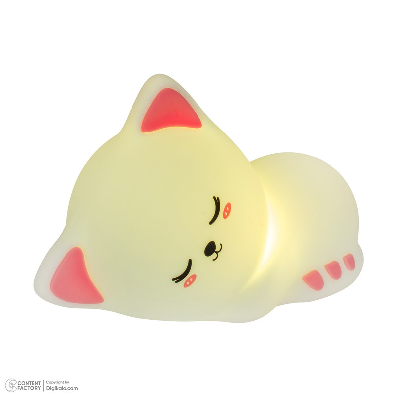 چراغ خواب کودک طرح گربه خوابیده مدل WH-A16