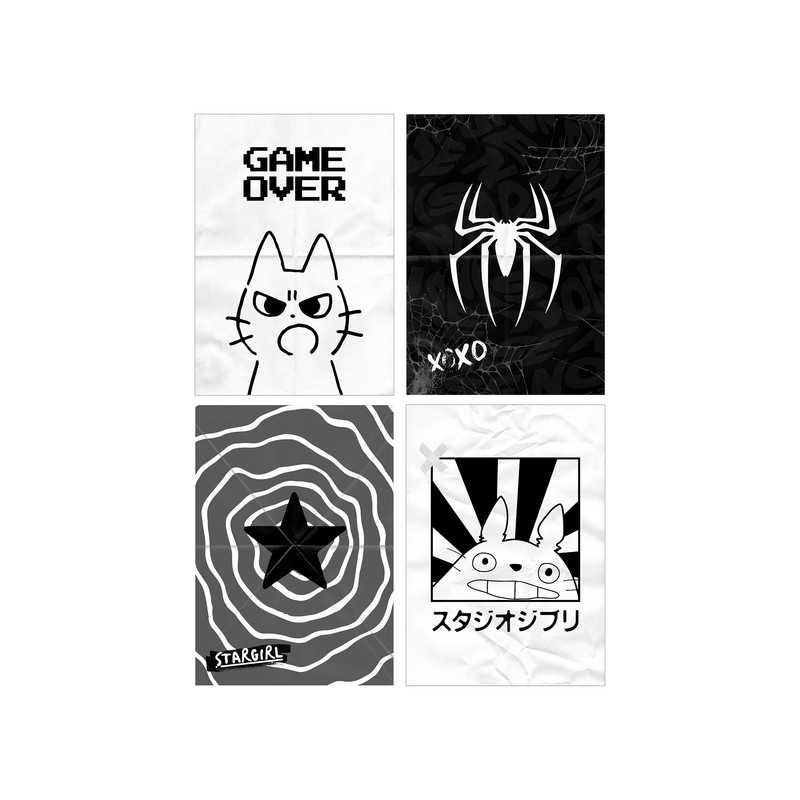 پوستر مدل مجموعه ۴ عددی طرح بلک کد ۱۲