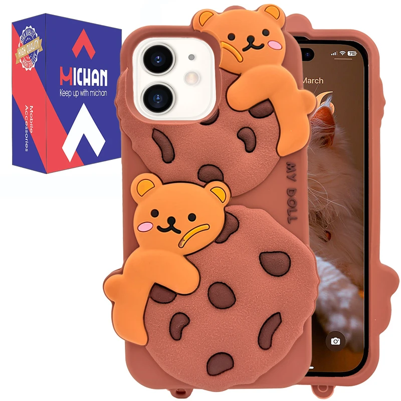 کاور میچان طرح خرس کوکی مناسب برای گوشی موبایل اپل IPHONE 12