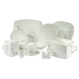 سرویس غذاخوری 48 پارچه مقصود مدل فوژان پلاتین