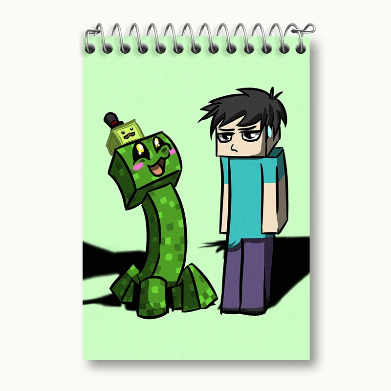 دفتر یادداشت 50 برگ خندالو مدل بازی ماینکرافت (Minecraft) کد 37009