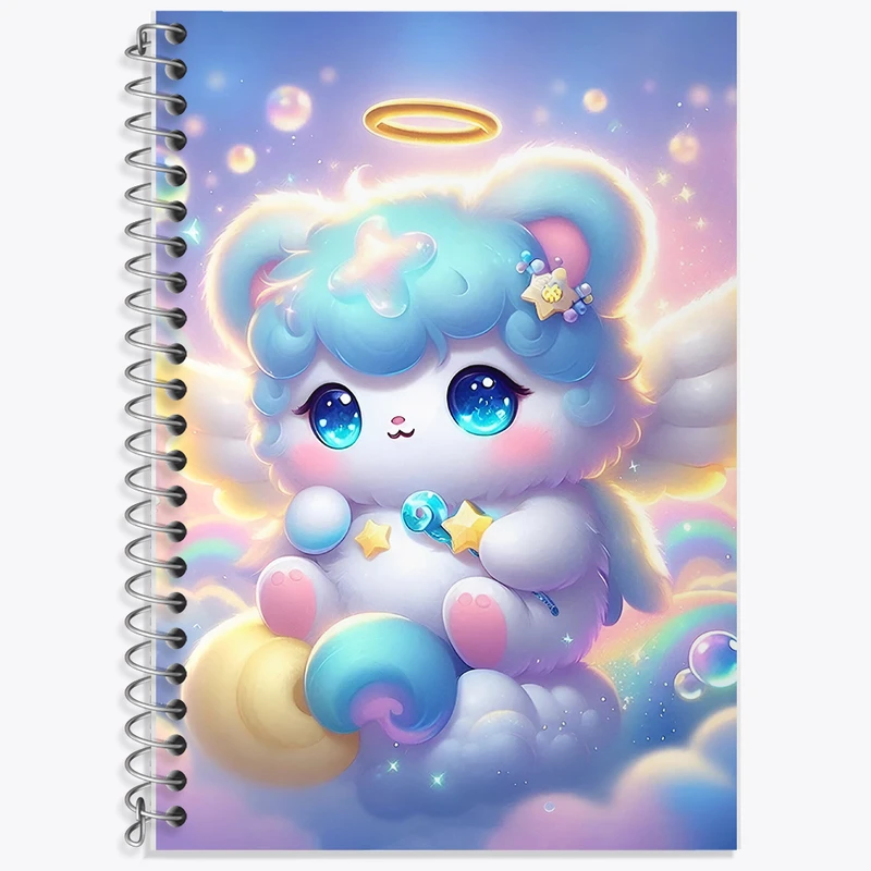 دفتر زبان 50 برگ خندالو مدل سه خط طرح گوسفند کیوت کد F5387