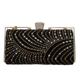 کیف مجلسی زنانه مدل مخمل سوزن دوزی کلاچ