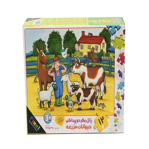 پازل 12 تکه طرح بگرد و پيدا كن آشنايي با حيوانات مزرعه  مدل  2064