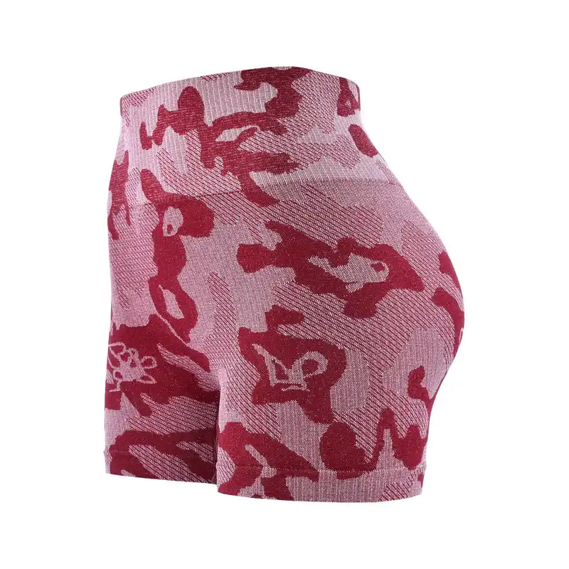 شلوارک ورزشی زنانه مدل شینو چریکی کوتاه R1 رنگ قرمز