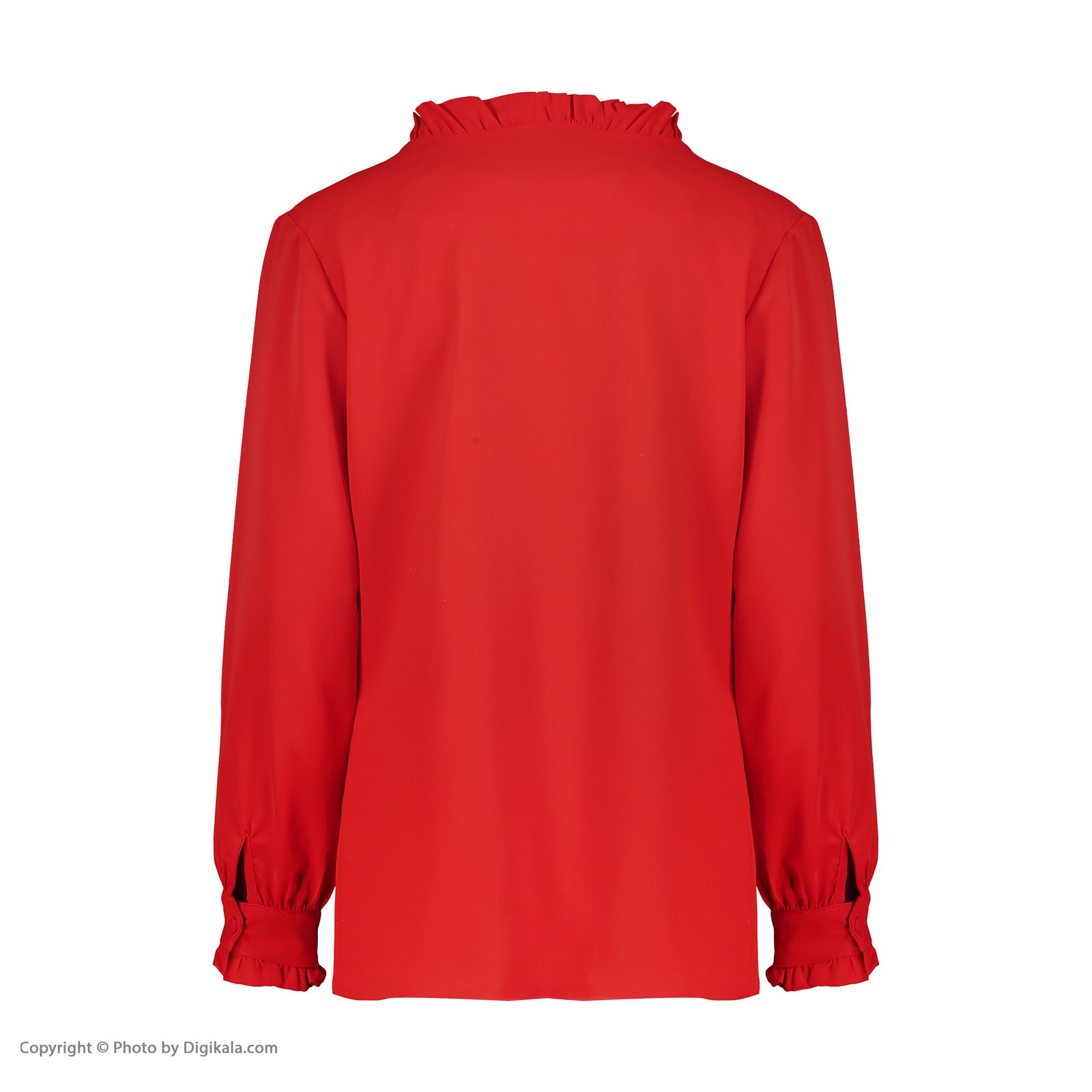 شومیز آستین بلند زنانه برنس مدل دانژه رنگ قرمز - - 4