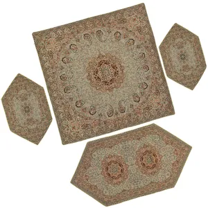ست 4 تکه رومیزی ترمه مدل نسترن کد KR4-4