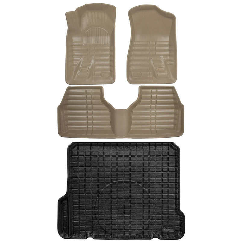 کفپوش سه بعدی خودرو بابل کارپت مدل اکونومی مناسب برای سمند به همراه کفپوش صندوق