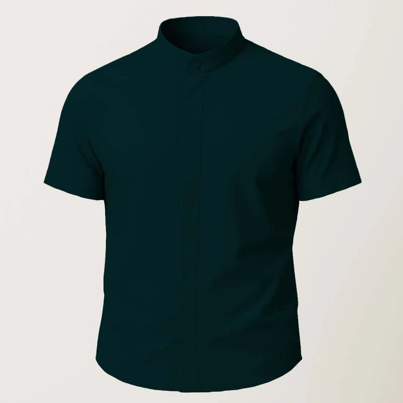 پیراهن آستین کوتاه یقه دیپلمات مردانه ابراف مدل آراس کد KAZ