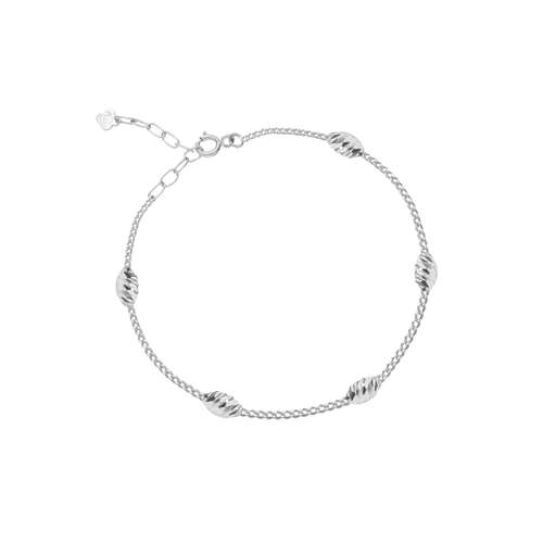 دستبند طلا 18 عیار زنانه ماوی گالری مدل کارتیه و بیضی البر س