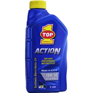 روغن موتور موتور سیکلت تاپ وان مدل Action JASO MA2 20W-50 حجم 1 لیتر