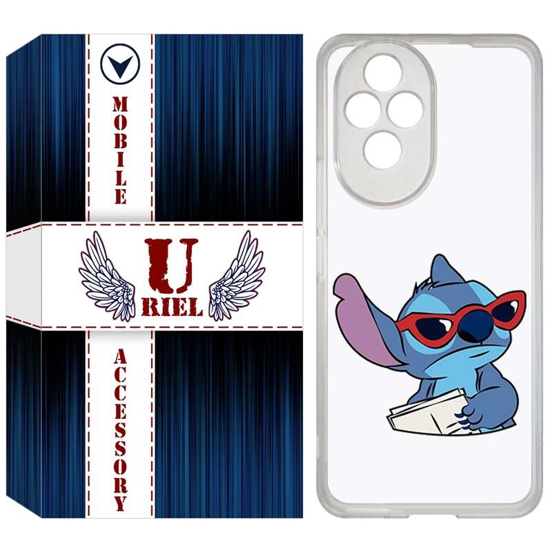 کاور یوریل مدل Clear کد 69 طرح استیچ مناسب برای گوشی موبایل آنر 200