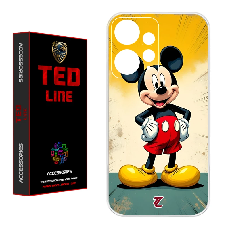 کاور تدلاین طرح میکی موس کد 1144 مناسب برای گوشی موبایل شیائومی Redmi Note 12 4G