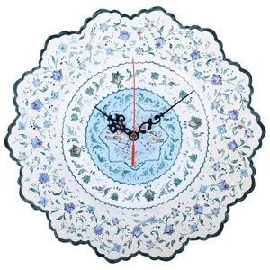 ساعت مسی میناکاری صالحی زاده طرح حوض فیروزه مدل 01-23 قطر 30 سانتیمتر