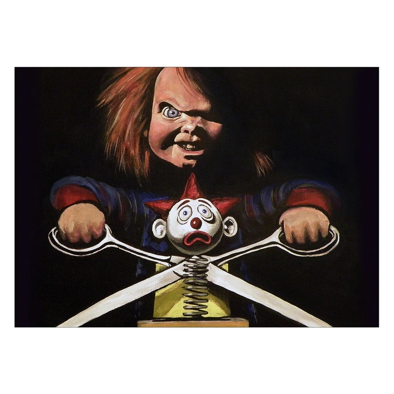 تابلو شاسی ونسونی طرح Chucky Art سایز 30 × 40