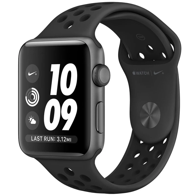 ساعت هوشمند اپل واچ سری 2 مدل Nike Plus 38mm Space Gray Aluminum Case with Anthracite/Black Band