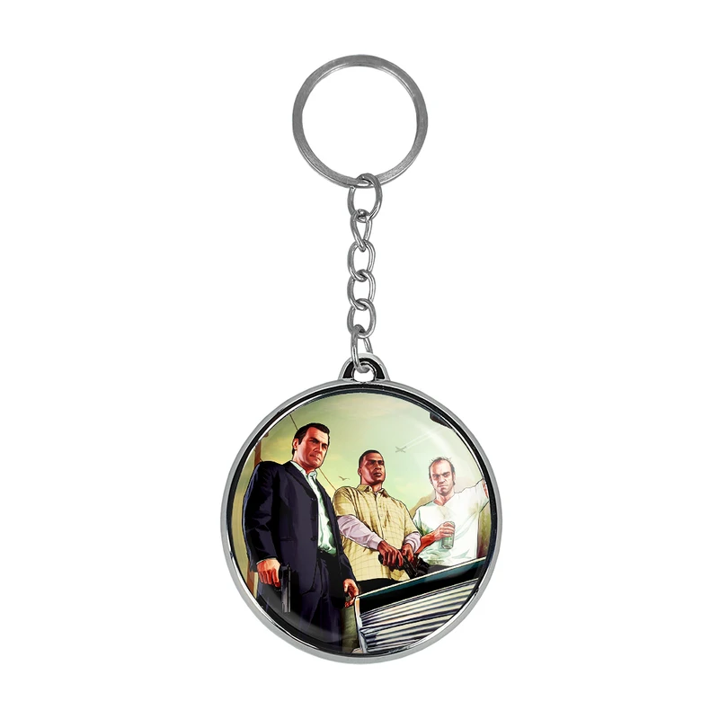 جاکلیدی خندالو طرح مایکل و ترور فرانکلین جی تی ای GTA مدل دوطرفه کد 3067330674