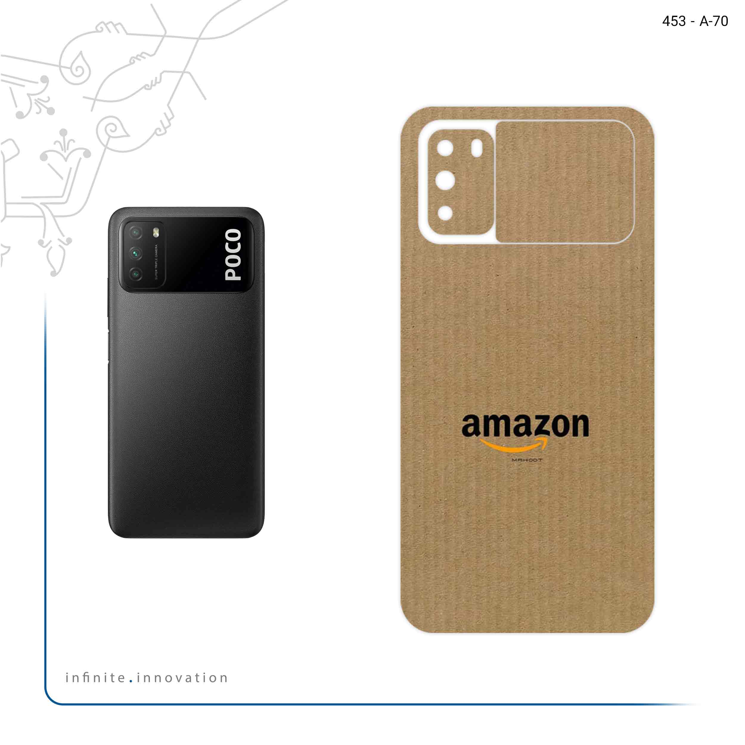 برچسب پوششی ماهوت مدل Amazon مناسب برای گوشی موبایل شیائومی Poco M3