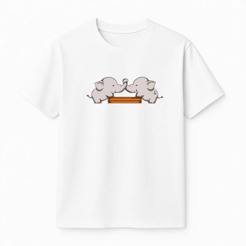 تی‌شرت آستین کوتاه پسرانه مدل فیل های بامزه کد v3 