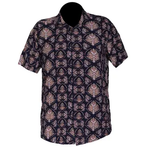 پیراهن آستین کوتاه مردانه مدل هاوایی D5