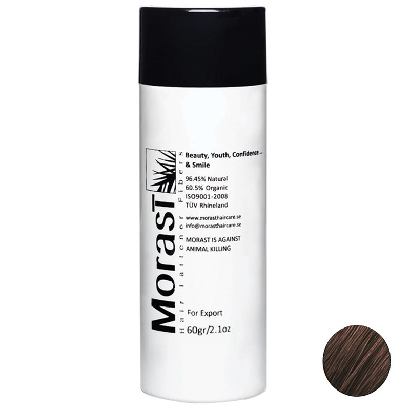 پودر پرپشت کننده مو مورست مدل Dark Brown وزن 60 گرم رنگ قهوه ای تیره