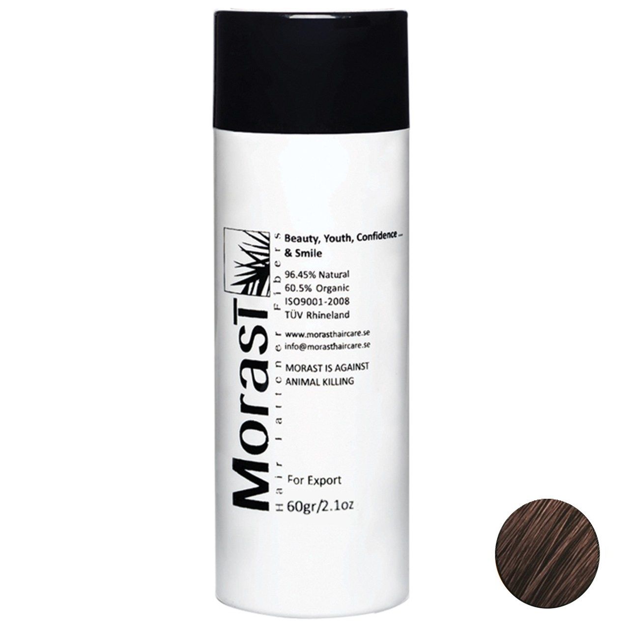 پودر پرپشت کننده مو مورست مدل Dark Brown وزن 60 گرم رنگ قهوه ای تیره -  - 1