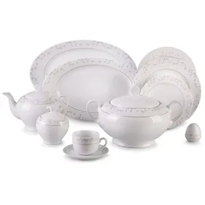 سرویس غذاخوری 102 پارچه چینی زرین ایران سری ایتالیا اف مدل Bridal درجه عالی