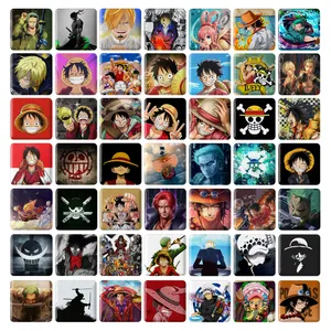 مگنت خندالو طرح انیمه وان پیس One Piece مدل مربعی کد 83 مجموعه 49 عددی