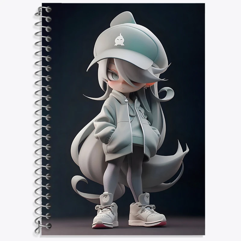 دفتر زبان 50 برگ خندالو مدل سه خط طرح دخترانه کد N4413