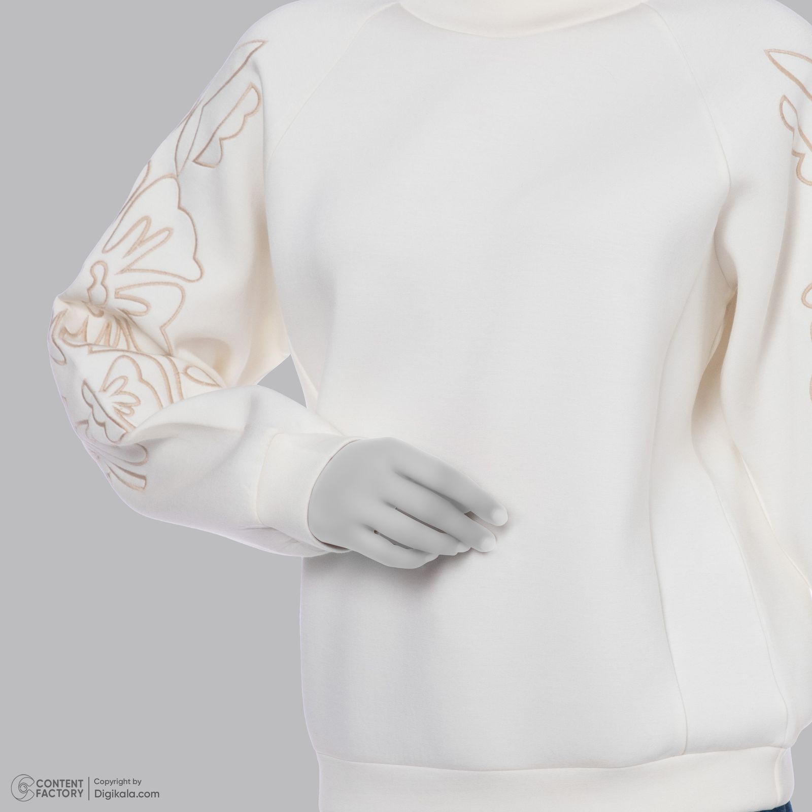 سویشرت زنانه سرژه مدل 203519 رنگ سفید -  - 8